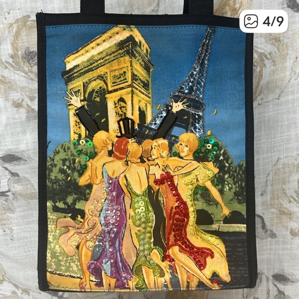 Vintage Multicolor Women Tote Bag